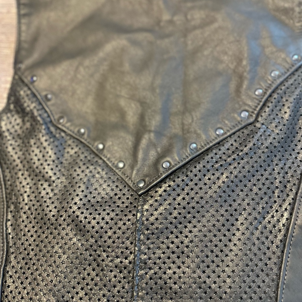 Leather Biker Vest 12 - Picture 6 of 8